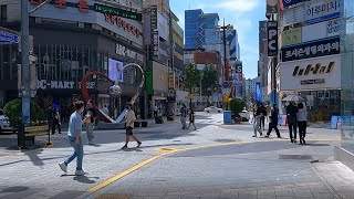 4K 8월의 맑은 여름 서면 젊음의 거리 전포 까페거리를 걷다  Walking Around Seomyeon Busan Korea [upl. by Gawlas785]