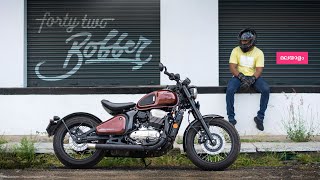 Jawa 42 Bobber  Honest Ride Review  Malayalam  The Pistons [upl. by Ydiarf]