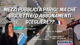 MEZZI PUBBLICI A PARIGI Tutti i Biglietti e gli Abbonamenti Spiegati in Dettaglio 🚇🎟️ [upl. by Proulx104]