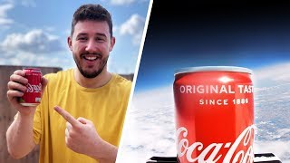 I Sent a Can of Coca Cola into Space… What Will Happen First Coke in Space [upl. by Htebazileyram]