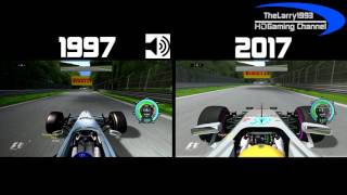 rFactor Ultimate F1 Comparison  1997 vs 2017 [upl. by Akcemat]