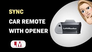 How to Sync Your Car Remote with LiftMaster 8165W Garage Opener [upl. by Olney291]