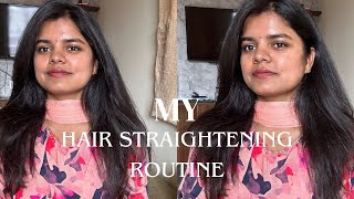 My Hair straightening routine  Philips hair straightening brush review straighthair philips [upl. by Mears]