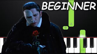 The Phantom Of The Opera  BEGINNER Piano Tutorial  SHEET MUSIC by Asllen [upl. by Eivi794]