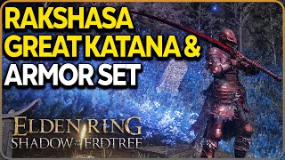 Rakshasas Great Katana amp Rakshasa Armor Set Location Elden Ring DLC [upl. by Olson27]