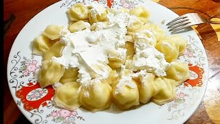 Pelmeni recipe  Kəsmikli pelmeni hazirlanmasi  Rus mantısı pelmeni Quarklı mantı tarifi [upl. by Nedrah]