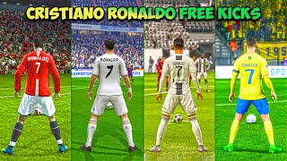 CRISTIANO RONALDO Free Kicks From FIFA 2004 to 2025 [upl. by Woehick]