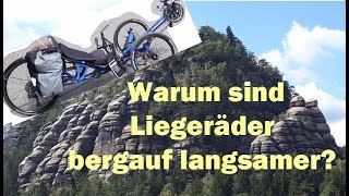 Warum ist ein Liegerad bergauf langsamer Trike HP Velotechnik Scorpion [upl. by Ahsinrats890]