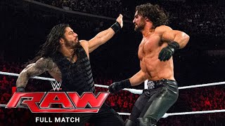 FULL MATCH  Roman Reigns vs Seth Rollins Raw March 2 2015 [upl. by Fessuoy]