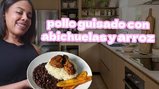 Arroz con Habichuelas Negras Y Pollo Guisado al estilo dominicano [upl. by Malchus]