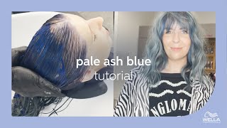 How to Create Ash Blue Hair with Color Touch  Wella Professionals [upl. by Graehl]