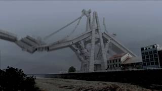 Video del crollo ponte Morandi [upl. by Feenah203]