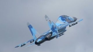 Radom Air Show 2013  Su27UB solo display [upl. by Kciremed]