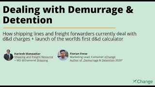 Demurrage and Detention Webinar 2020 [upl. by Yruj]