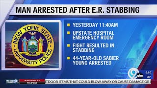 Syracuse man charged for stabbing victim at Upstate ER waiting room [upl. by Nwahsear730]