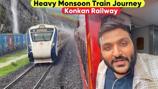 Konkan Railway Extreme Monsoon Journey  Mandovi Express  India’s Best Train Route  Ep1 [upl. by Novel911]