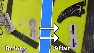 How to Replace a FCS2 Finbox  Surfboard Repair [upl. by Ardnic]