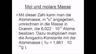 Mol und molare Masse [upl. by Phelps684]