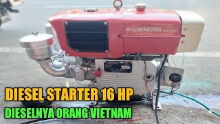 DIESEL CHANGCHAI 16 HP RADIATOR STARTER LAMPUdieselnya orang vietnam [upl. by Nyleahcim382]