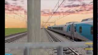 OpenBVE HD Amtrak Acela Express Makes a Quick Station Stop [upl. by Idnarb]