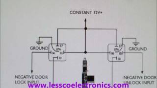 Adding Door Lock Motors To An Alarm With Negative Outputs [upl. by Teik]