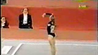 Natalia Bobrova  1993 Worlds EF  Floor Exercise [upl. by Akehs]