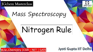 Nitrogen Rule Structure elucidation by mass Spectrometry Organic Spectroscopy BSc MSc NET [upl. by Valeda]