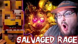 FNAF SONG quotSalvaged Ragequot  FNAF Minecraft Music Video Song by TryHardNinja FNAF REACTION [upl. by Mcgannon]