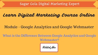 What is the Difference Between Google Analytics and Google Webmaster  Hindi [upl. by Anayt]