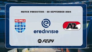 PEC Zwolle vs AZ Alkmaar  Prediction  202425 Eredivisie  EA FC 24 [upl. by Tilney]