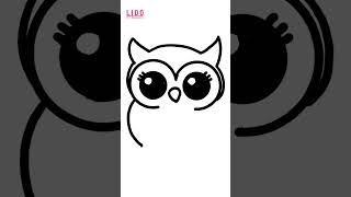 How to draw OWL Easy Cute Drawing Tutorial for Kids amp Beginners Step by Step Short lidoartwork [upl. by Hsinam]