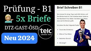 German Exam B1😱5x Briefe  Schreiben B1 DTZGASTÖSDdeutsch lerndeutsch [upl. by Cocke]