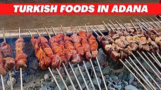 Delicious Turkish Street Foods Adana Turkey 2023  4K ULTRA HD 60FPS  Adana KebabCiğer [upl. by Madelena]