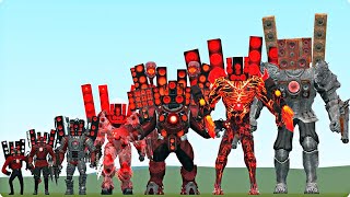 SIZE COMPARISON OF ANCIENT SPEAKERMAN TITAN VS ALL SKIBIDI TOILET BOSSES in Garrys Mod [upl. by Annert]