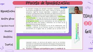 Proceso de hominización T22 GeH [upl. by Wilda]