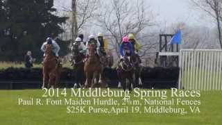 2014 Middleburg Spring Races  Paul R Fout Maiden Hurdle [upl. by Fanchette]