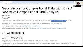 Geostatistics for Compositional Data with R  22 LogRatio Transformations [upl. by Anyotal]