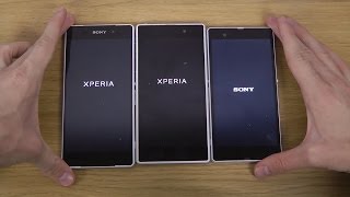 Sony Xperia Z2 vs Sony Xperia Z1 vs Sony Xperia Z  Which Is Faster [upl. by Ahael]