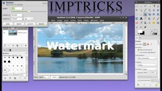 How to make a watermark in GIMP  Beginner Tutorial [upl. by Romeo625]