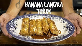 Banana and Jackfruit Spring Rolls quotTuronquot Tasty Filipino Dessert [upl. by Bianka712]