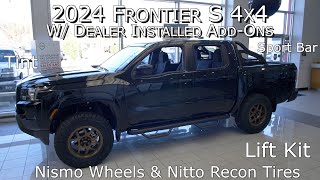 New 2024 Nissan Frontier S 4x4Nismo Wheels Sport Bar Tint Nitto Recon Tires Lift Kit [upl. by Eddi]