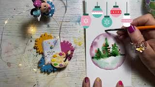 Easy Watercolor Christmas Card Designs for Beginners [upl. by Deehsar230]