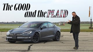 Tesla Model S Plaid TESTED  Car and Driver Road Test  060 14 Mile Top Speed Range amp Charging [upl. by Bili954]