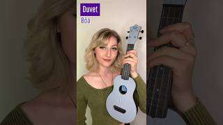 ‘Duvet’  bôa ukulele cover 💜 ukulele ukuleletutorial duvet indiepopmusic [upl. by Atteuqal37]