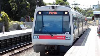 Transperth A set 306 departing from west Perth stn [upl. by Romy]