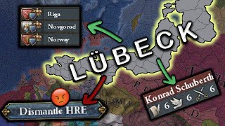 EU4 Lubeck  MERCHANTS REVOLT and DISMANTLE the HRE [upl. by Eneleahs557]