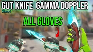 ALL Gut Knife Gamma Doppler P4 Glove Combos [upl. by Sadnak]