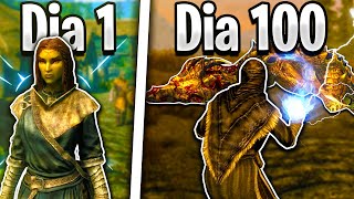 PASSEI 100 DIAS no SKYRIM [upl. by Hurlee417]