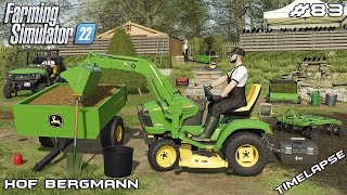 Preparing ALLOTMENT GARDEN with JOHN DEERE x748  Hof Bergmann  Farming Simulator 22  Episode 83 [upl. by Suzanna]