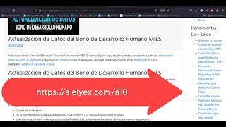 Actualización de Datos del Bono de Desarrollo Humano MIES [upl. by Doowle]